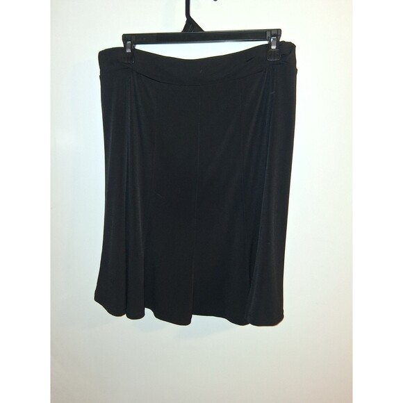 White House Black Market Black Pull-on Skirt Sz L - Picture 2 of 2